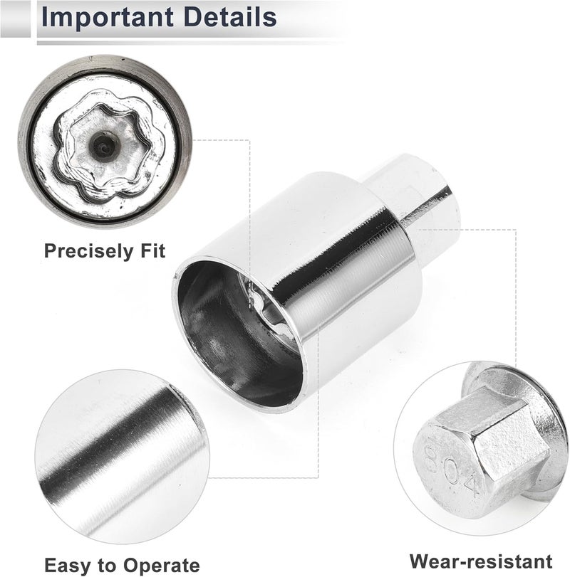 RATCHROLL Vehicle Wheel Lock Lugnut for Jeep Compass #804 Anti-theft Screw Nut Removal Key Socket 1pc - Image 5